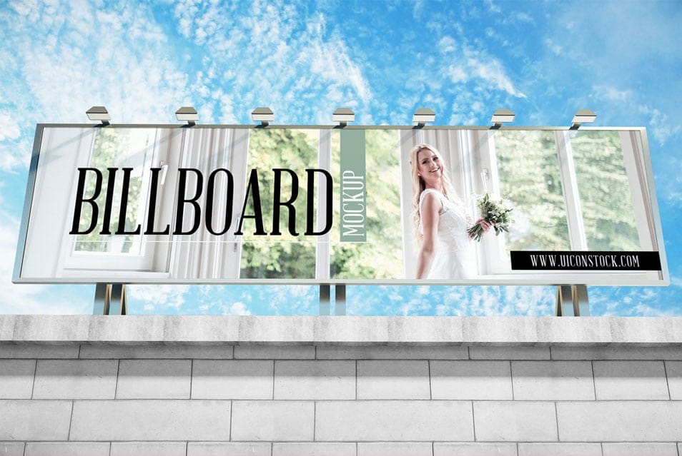 Free Building Top Billboard Mockup PSD 2 Free Building Top Billboard Mockup PSD