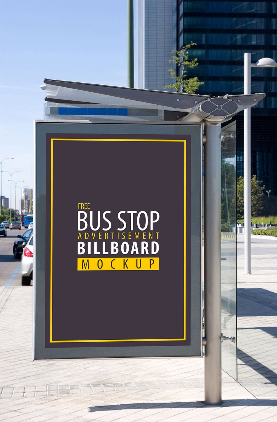Free Bus Stop Advertisement Billboard PSD Mockup 2 Free Bus Stop Advertisement Billboard PSD Mockup