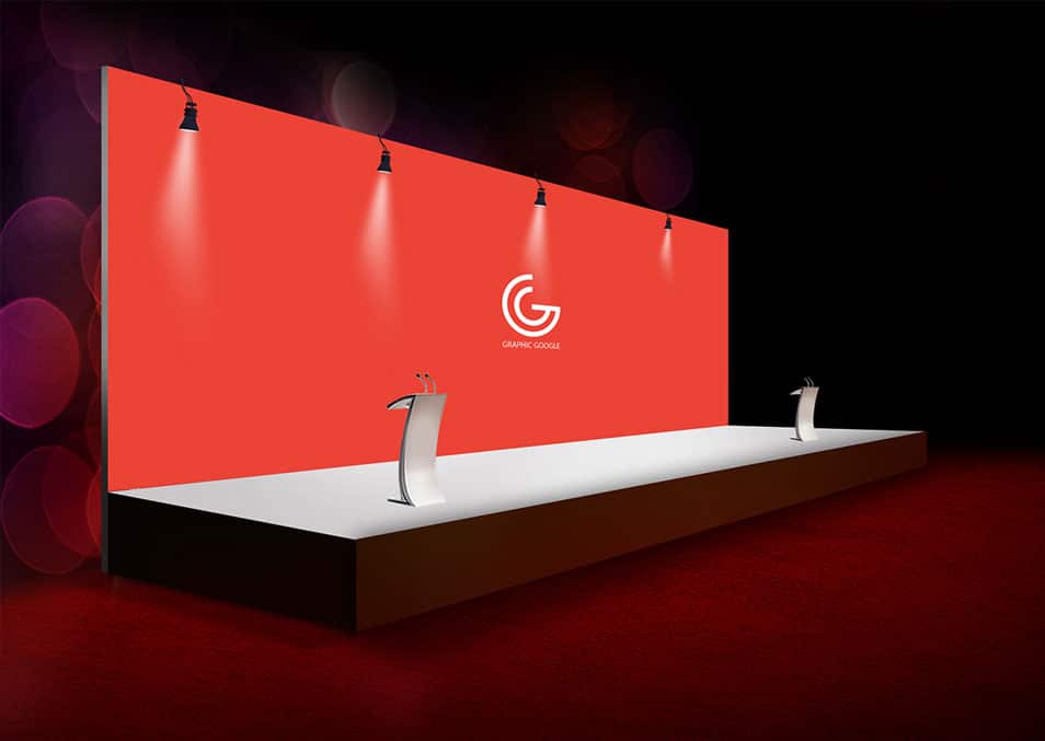 Free Ceremony Backdrop Banner Mockup 2 Free Ceremony Backdrop Banner Mockup