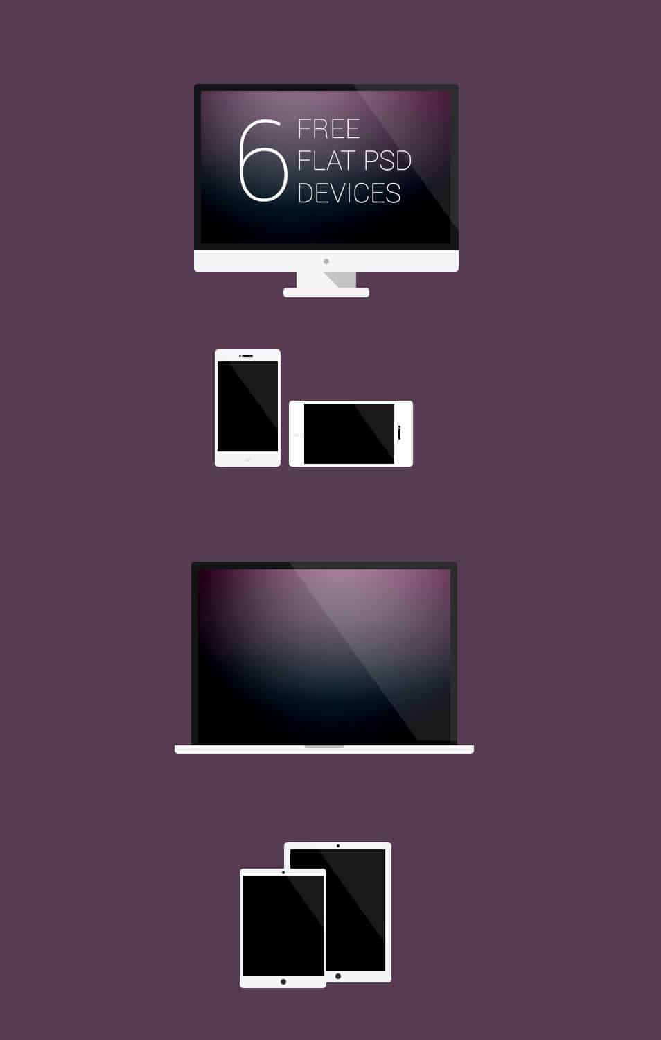 Free Flat Devices Mockup 2 Free Flat Devices Mockup
