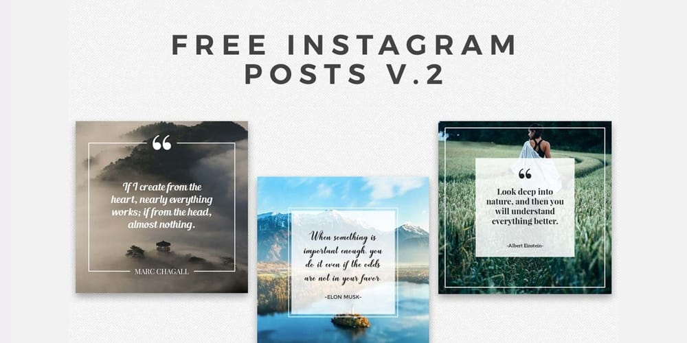 100+ Best Instagram Post Templates to Gain More Followers 178 Free Instaframe Posts Ver. 2