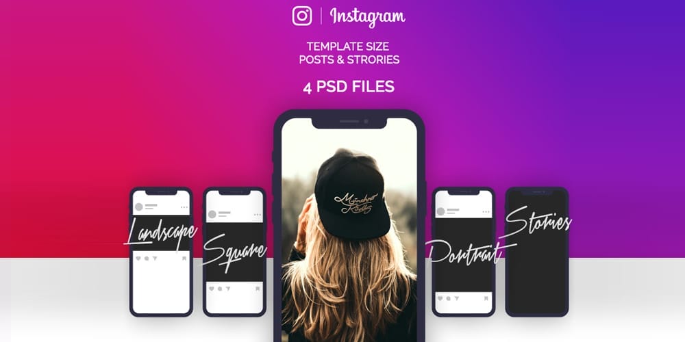 100+ Best Instagram Post Templates to Gain More Followers 50 Free-Instagram-Image-Sizes-Dimensions-Template-PSD