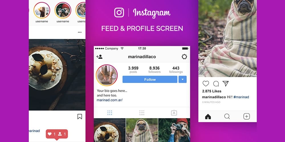 100+ Best Instagram Post Templates to Gain More Followers 176 Free Instagram Layout UI PSD