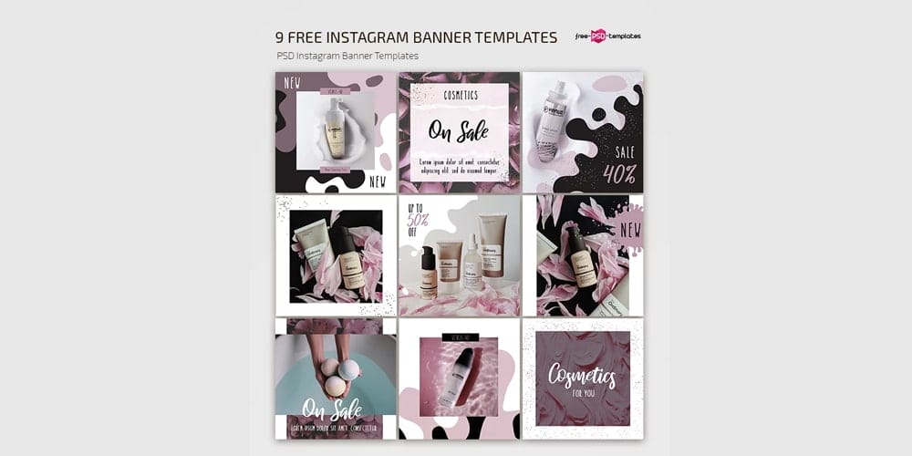 100+ Best Instagram Post Templates to Gain More Followers 282 Free Instagram Set Templates PSD