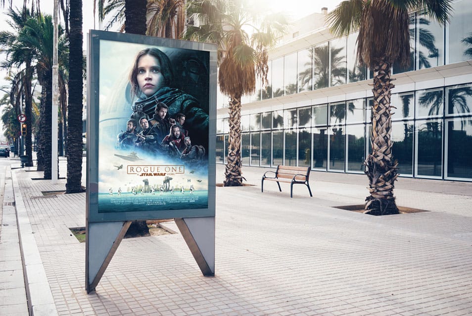 Free Street Display Billboard Mock-up 2 Free Street Display Billboard Mock-up