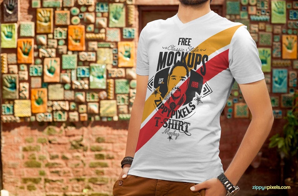 Free T-Shirt Design Mockup 2 Free T-Shirt Design Mockup
