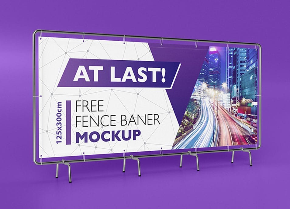 Free Banner Mockup 2 Free Banner Mockup