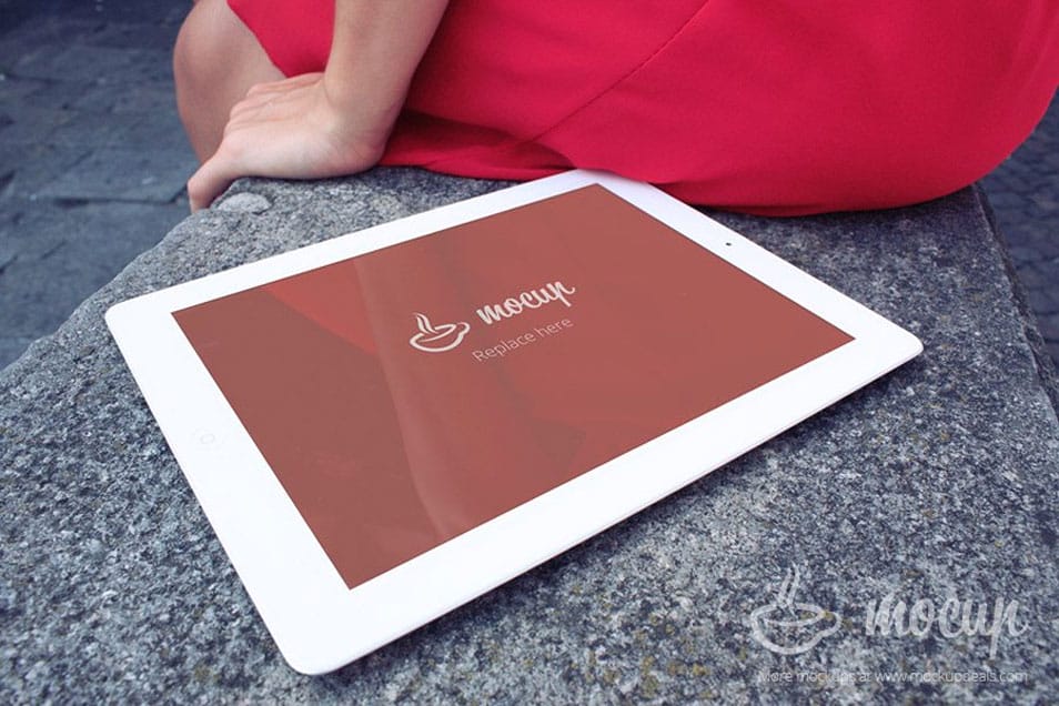 Free iPad 2 Mockup Lady in Italy 2 Free iPad 2 Mockup Lady in Italy