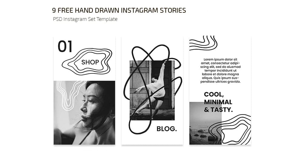 100+ Best Instagram Post Templates to Gain More Followers 269 Hand Drawn Instagram Stories Templates