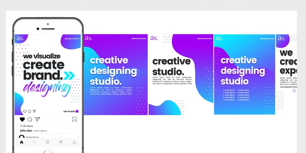 100+ Best Instagram Post Templates to Gain More Followers 195 Instagram-Carousel-Template
