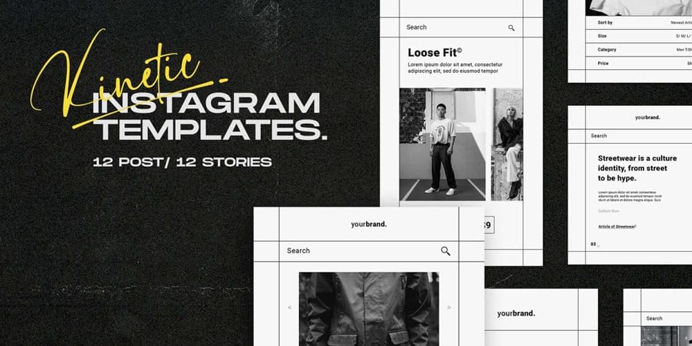 100+ Best Instagram Post Templates to Gain More Followers 16 Kinetic Instagram Template