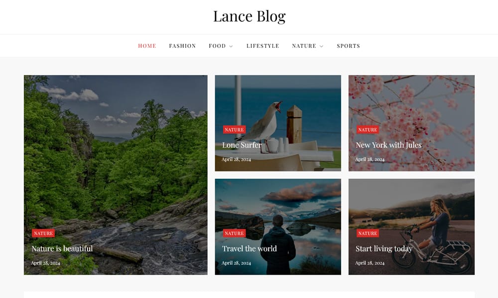 50+ Popular Free Personal Blog WordPress Themes 2024 46 Lance Blog