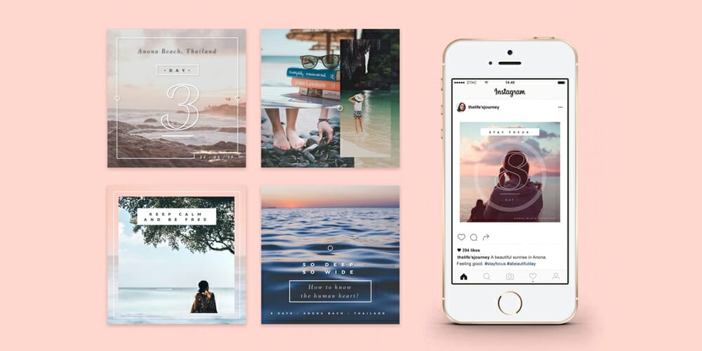 100+ Best Instagram post Templates to Gain More Followers 154 Life's a Journey Instagram Template