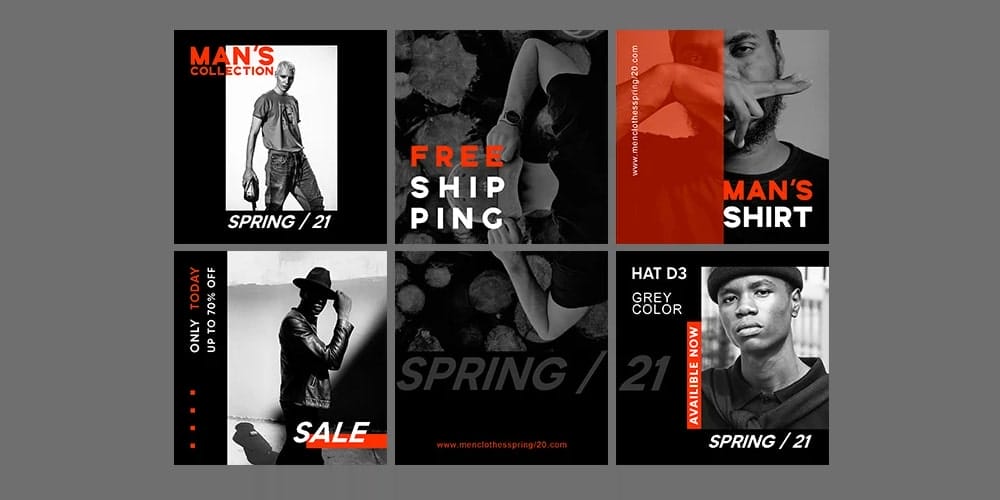 100+ Best Instagram Post Templates to Gain More Followers 104 Mans Collection Instagram Posts Template