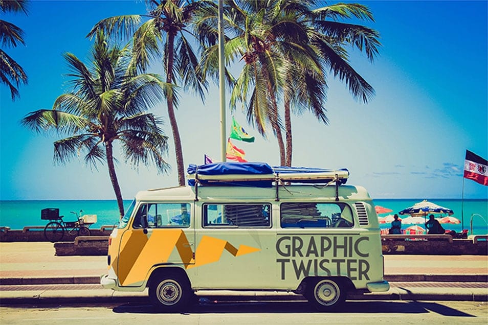 Miami Bus Mockup 2 Miami Bus Mockup