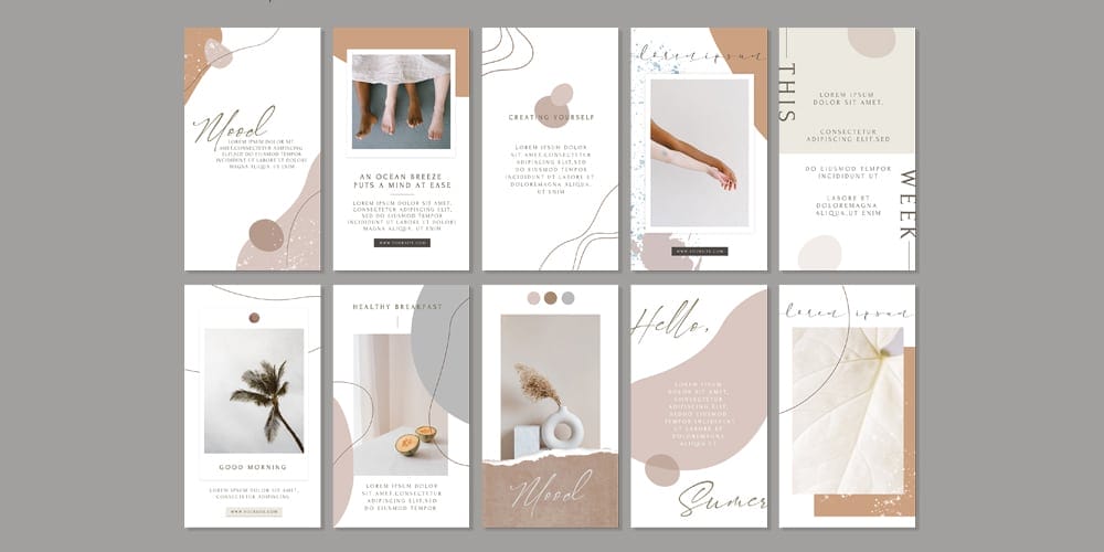 100+ Best Instagram Post Templates to Gain More Followers 119 Minimal Instagram Stories Template PSD