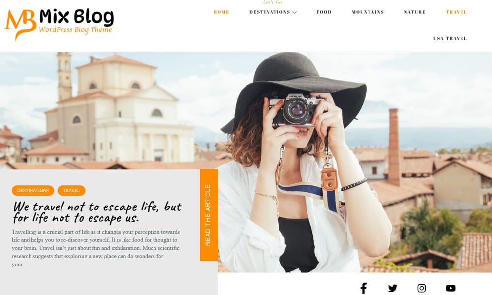 50+ Popular Free Personal Blog WordPress Themes 2024 45 Mix Blog