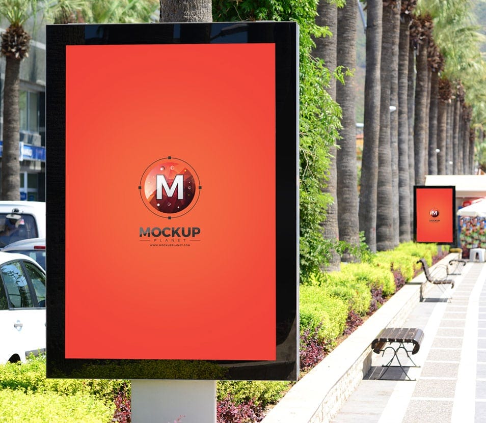 Outdoor Advertisement Billboard Mockup 2 Outdoor Advertisement Billboard Mockup