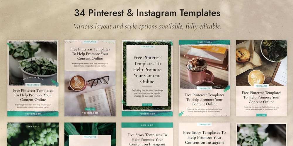 100+ Best Instagram Post Templates to Gain More Followers 241 Pinterest and Instagram Templates