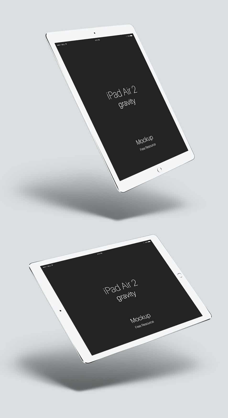 PSD iPad Air 2 Gravity Mockup 2 PSD iPad Air 2 Gravity Mockup