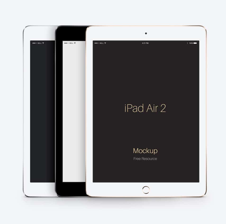 PSD iPad Air 2 Vector Mockup 2 PSD iPad Air 2 Vector Mockup