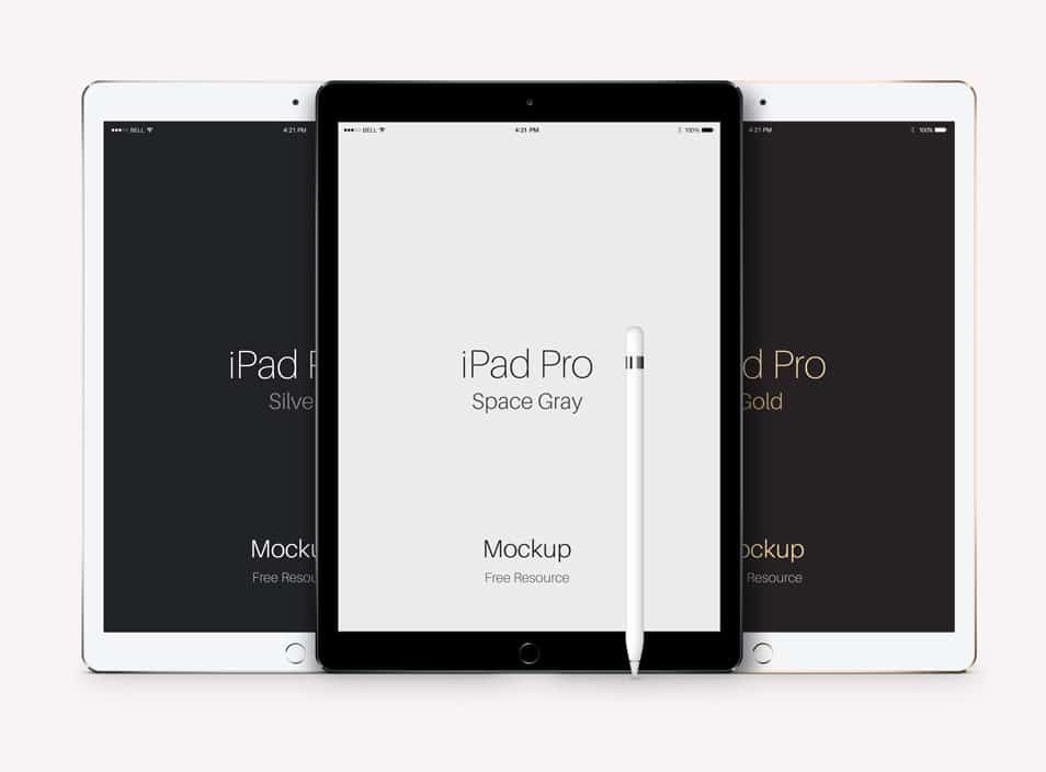 PSD iPad Pro Vector Mockup 2 PSD iPad Pro Vector Mockup