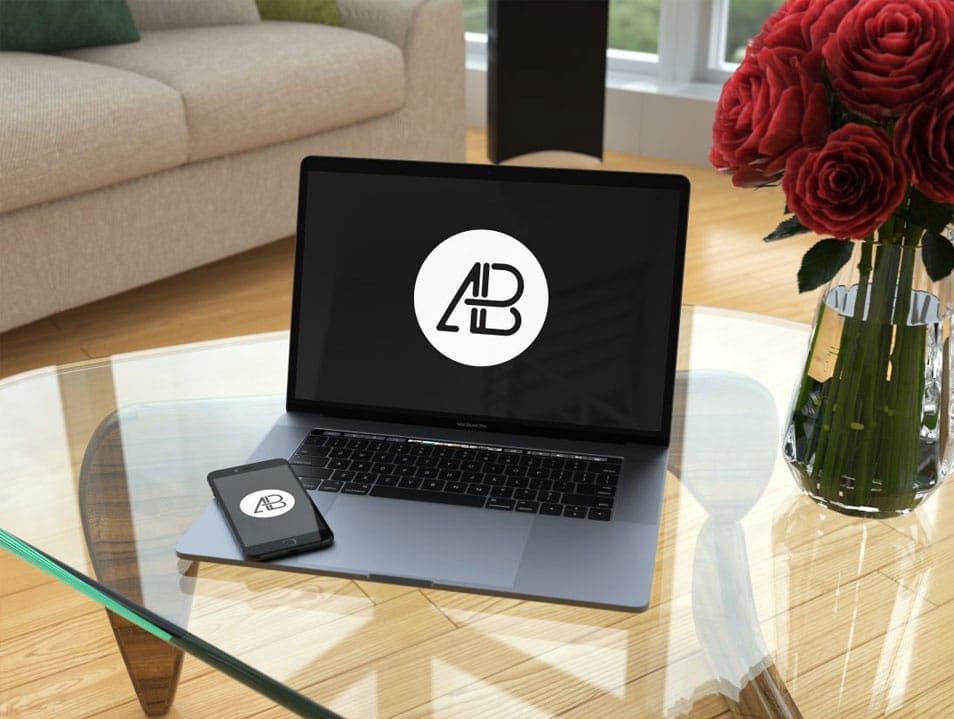 Realistic Space Gray Macbook Pro Mockup 2 Realistic Space Gray Macbook Pro Mockup