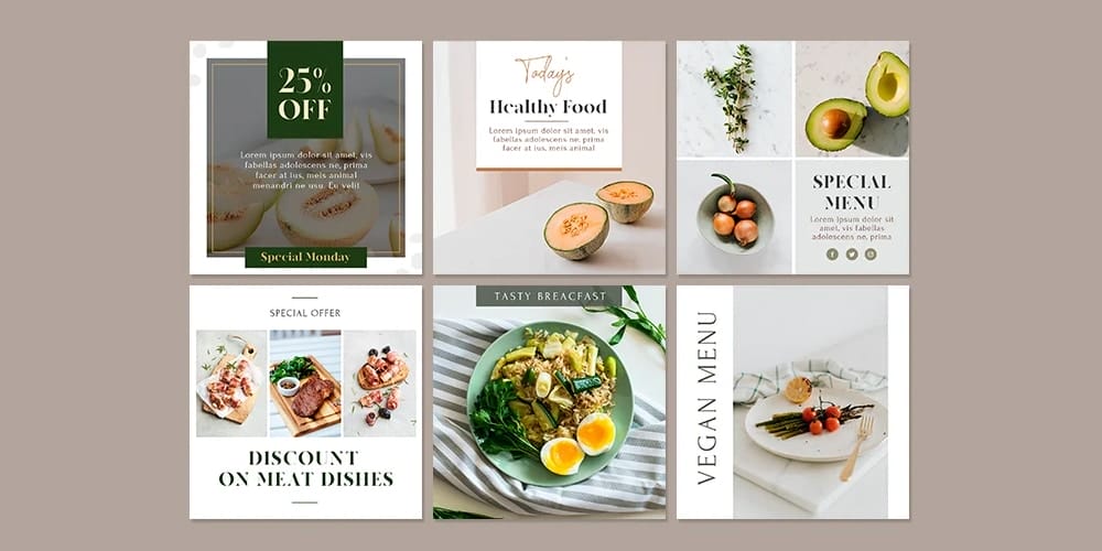 100+ Best Instagram Post Templates to Gain More Followers 33 Restaurant Instagram Post Templates