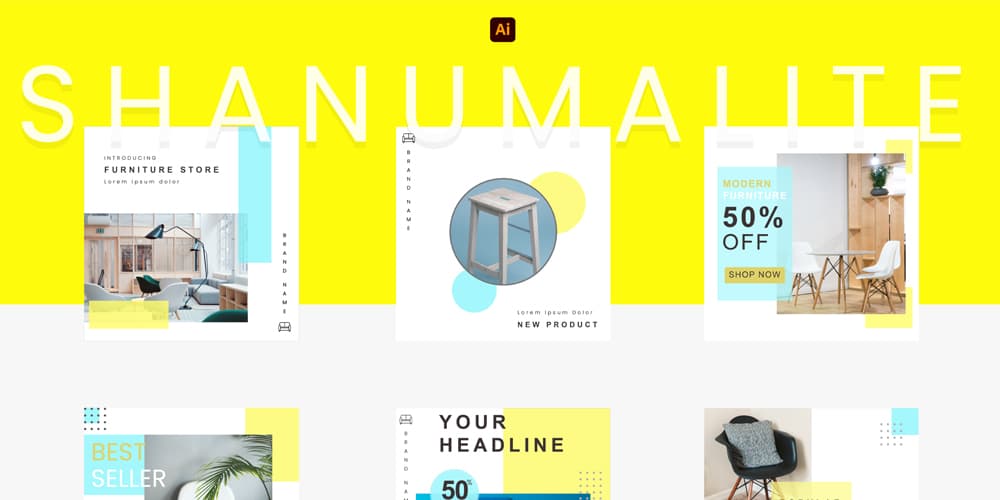 100+ Best Instagram Post Templates to Gain More Followers 47 ShanumaLite Minimal Instagram Post Templates