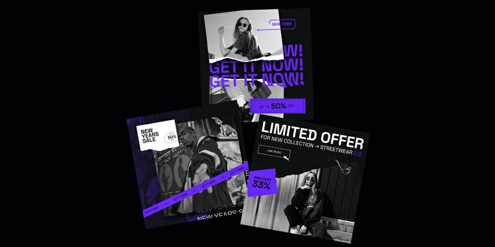 100+ Best Instagram Post Templates to Gain More Followers 141 Streetwear-Instagram-Template