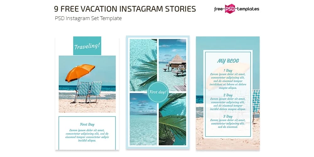 100+ Best Instagram Post Templates to Gain More Followers 70 Vacation Instagram Stories Template