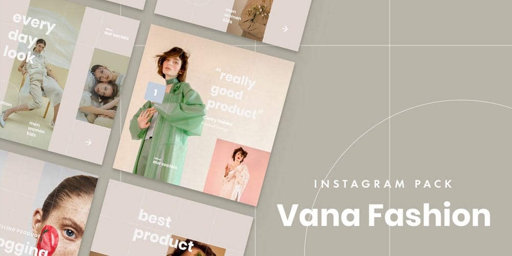100+ Best Instagram Post Templates to Gain More Followers 108 Vana Fashion Instagram Templates