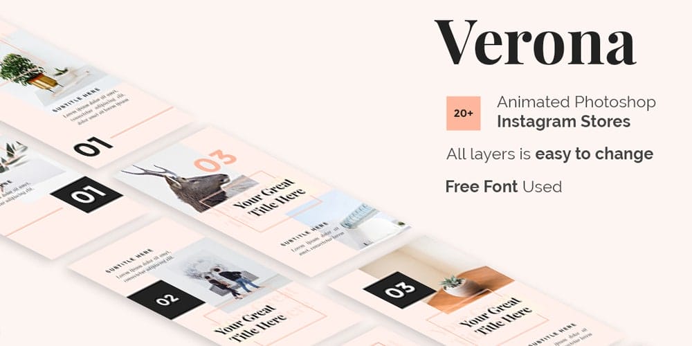 100+ Best Instagram Post Templates to Gain More Followers 60 Verona Creative Instagram Stories Template