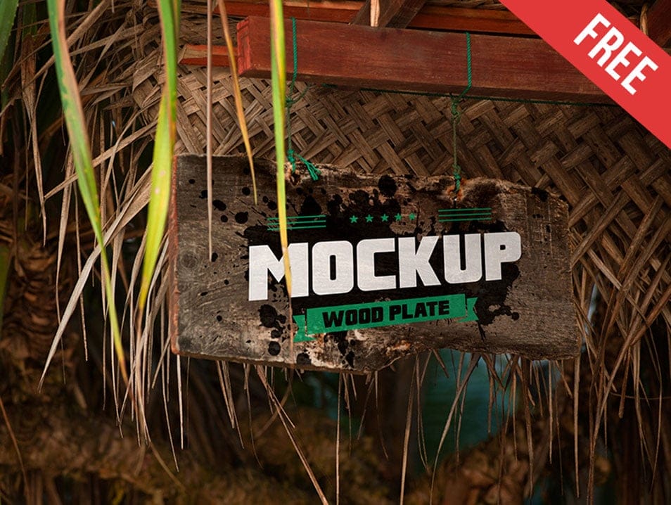 Wood Plate Mockup 2 Wood Plate Mockup