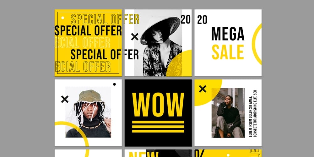 100+ Best Instagram Post Templates to Gain More Followers 153 Yellow Instagram Post Templates