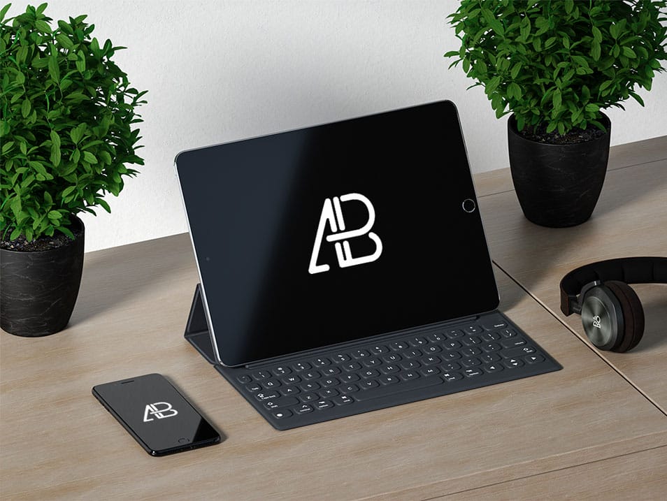 iPhone 7 Plus and iPad Pro 10.5-inch Mockup 2 iPhone 7 Plus and iPad Pro 10.5-inch Mockup