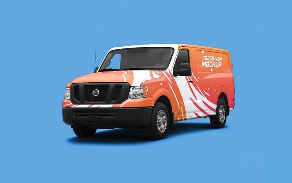 Cargo Van Mockup Free PSD 2 Cargo Van Mockup Free PSD