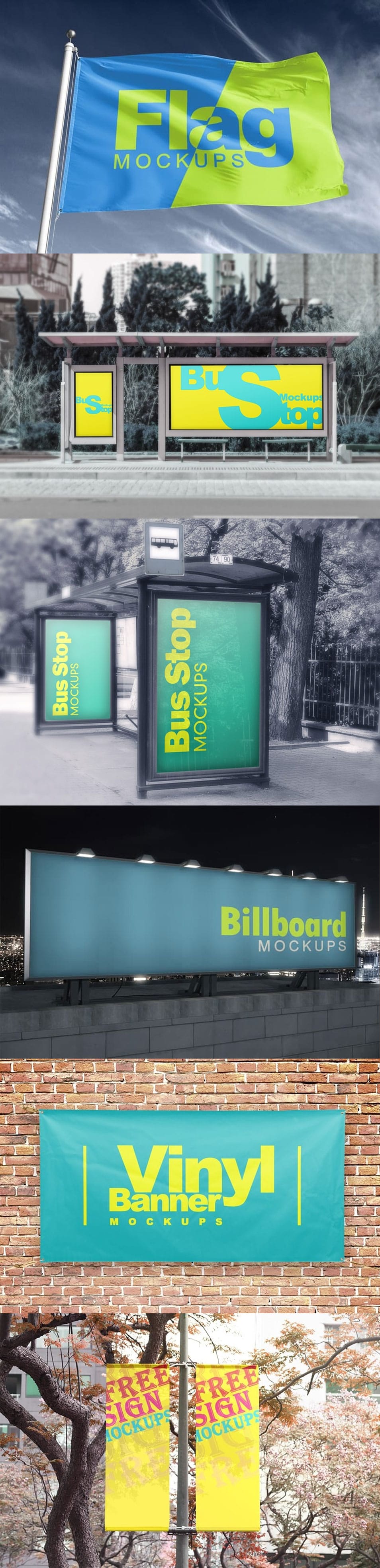 Display Sign and Billboard Mockups 2 Display Sign and Billboard Mockups