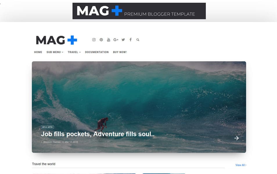 150+ Free Responsive Magazine Style Blogger Templates 2025 24 MagPlus Responsive Blogger Template