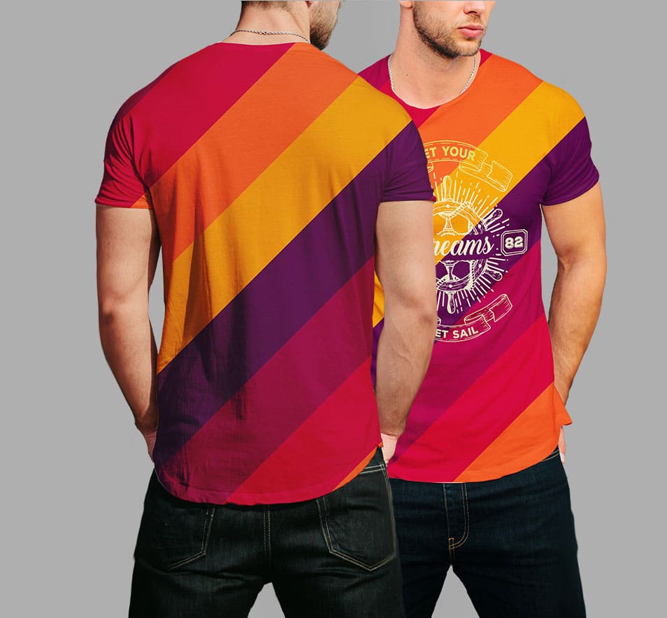 Round Neck Men T-shirt Mockup 2 Round Neck Men T-shirt Mockup