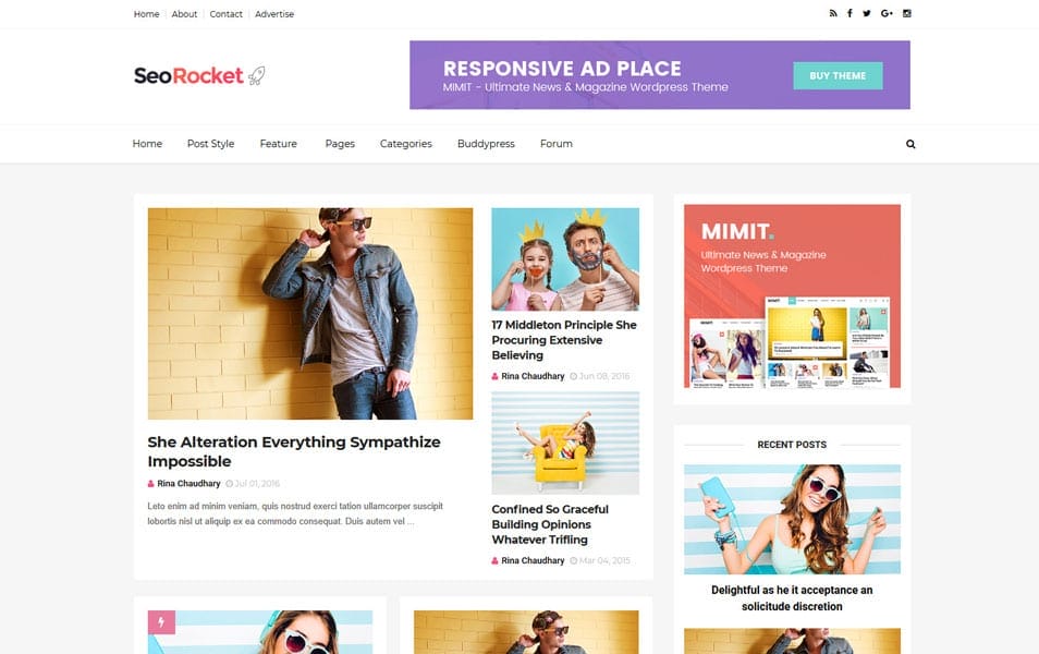 SeoRocket Responsive Blogger Template