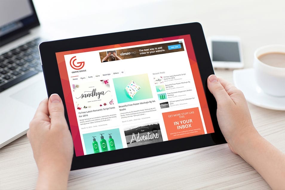 iPad in Hand Mockup Free PSD 2 iPad in Hand Mockup Free PSD