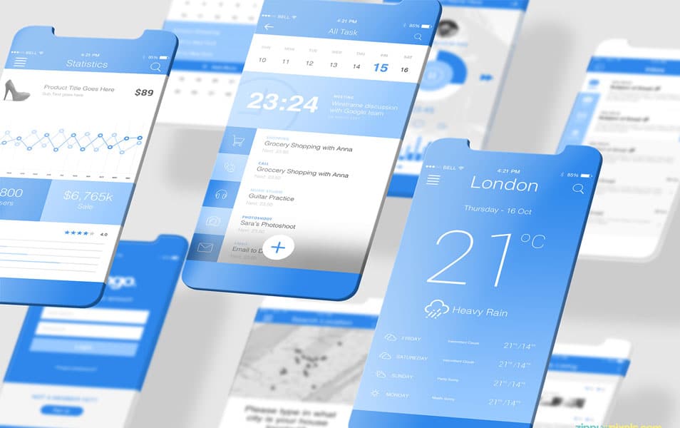 2 Free Latest iOS App Mockups