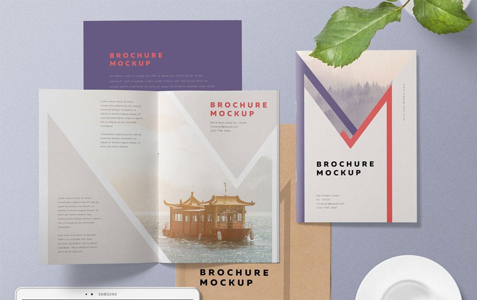 Free A5 Brochure Mockup PSD