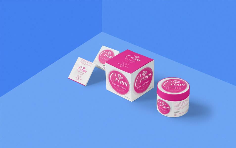 Free Beautiful Cosmetic Cream Mockup