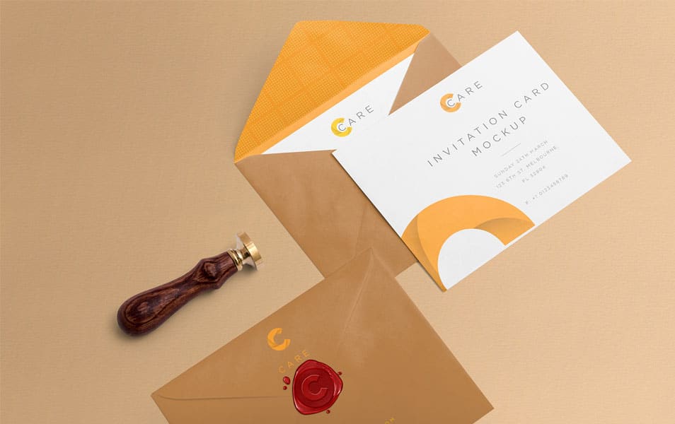 Free Classy Invitation Mockup