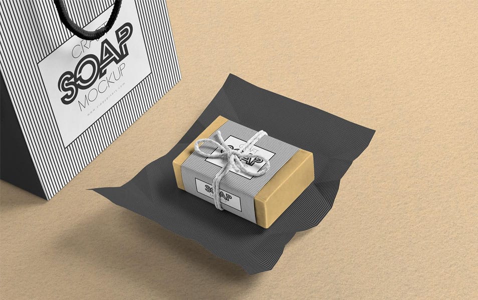 Free Craft Soap Bar Mockup