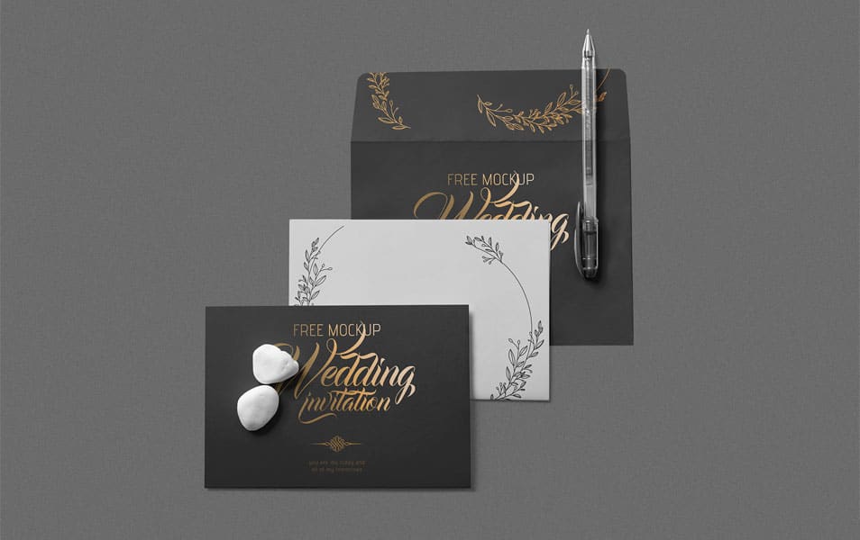The Ultimate Collection of 2000+ Free Mockup Templates PSD Designs 163 Free Elegant Wedding Invitation Mockup