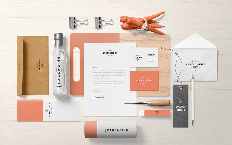 Free Gorgeous Branding Mockup Scene