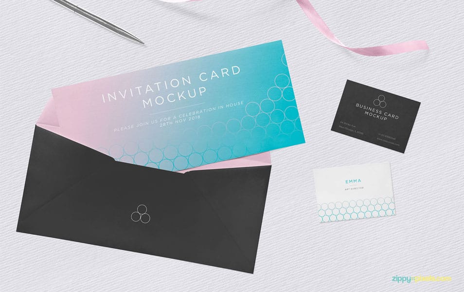 Free Invitation Mockup PSD